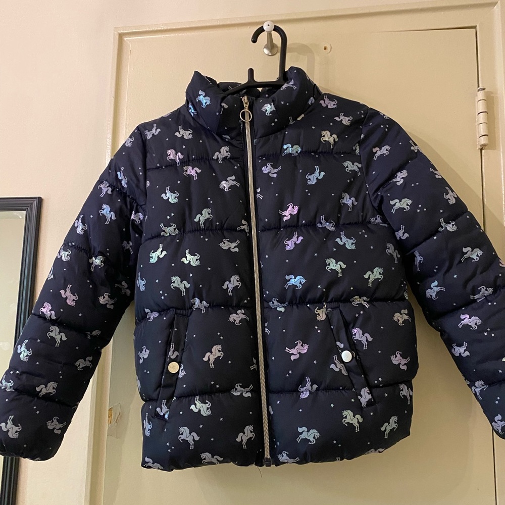 H and M girls unicorn jacket